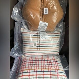 Striped and Plaid Throw Pillows